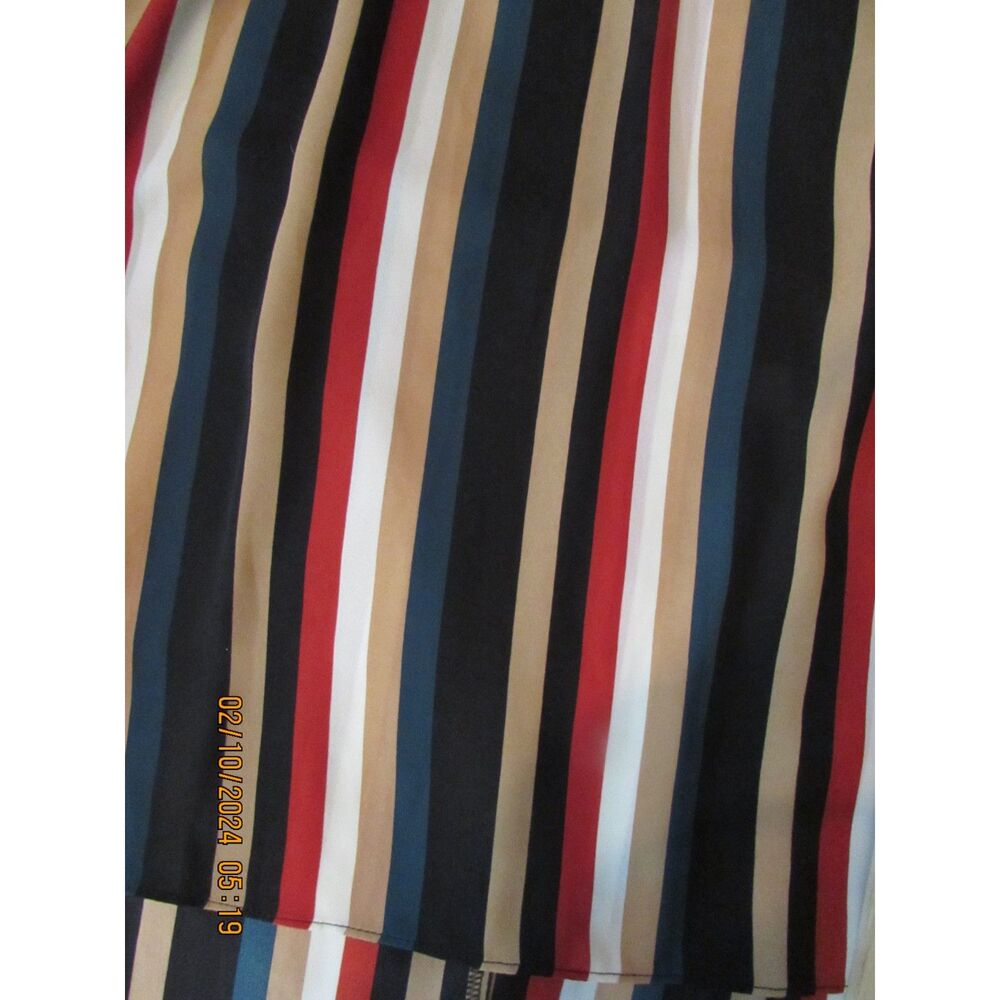 TORRID SIZE 3X STRIPED LONG TUNIC BLOUSE TOP TANK KEYHOLE OPENING IN FRONT& BACK